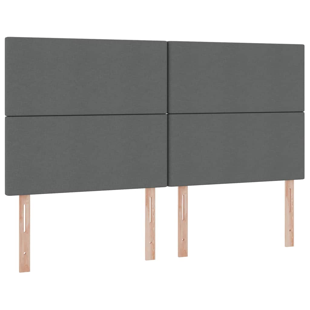 Letto con contenitore LED e materasso Grigio Scuro 180 x 200 cm