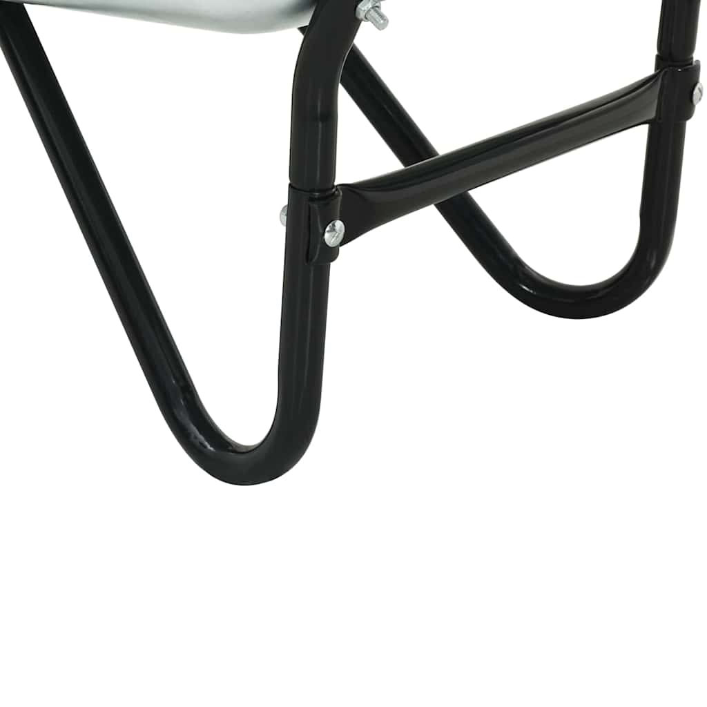 Carriole Argento e Nero 133 x 62,5 x 58 cm Acciaio