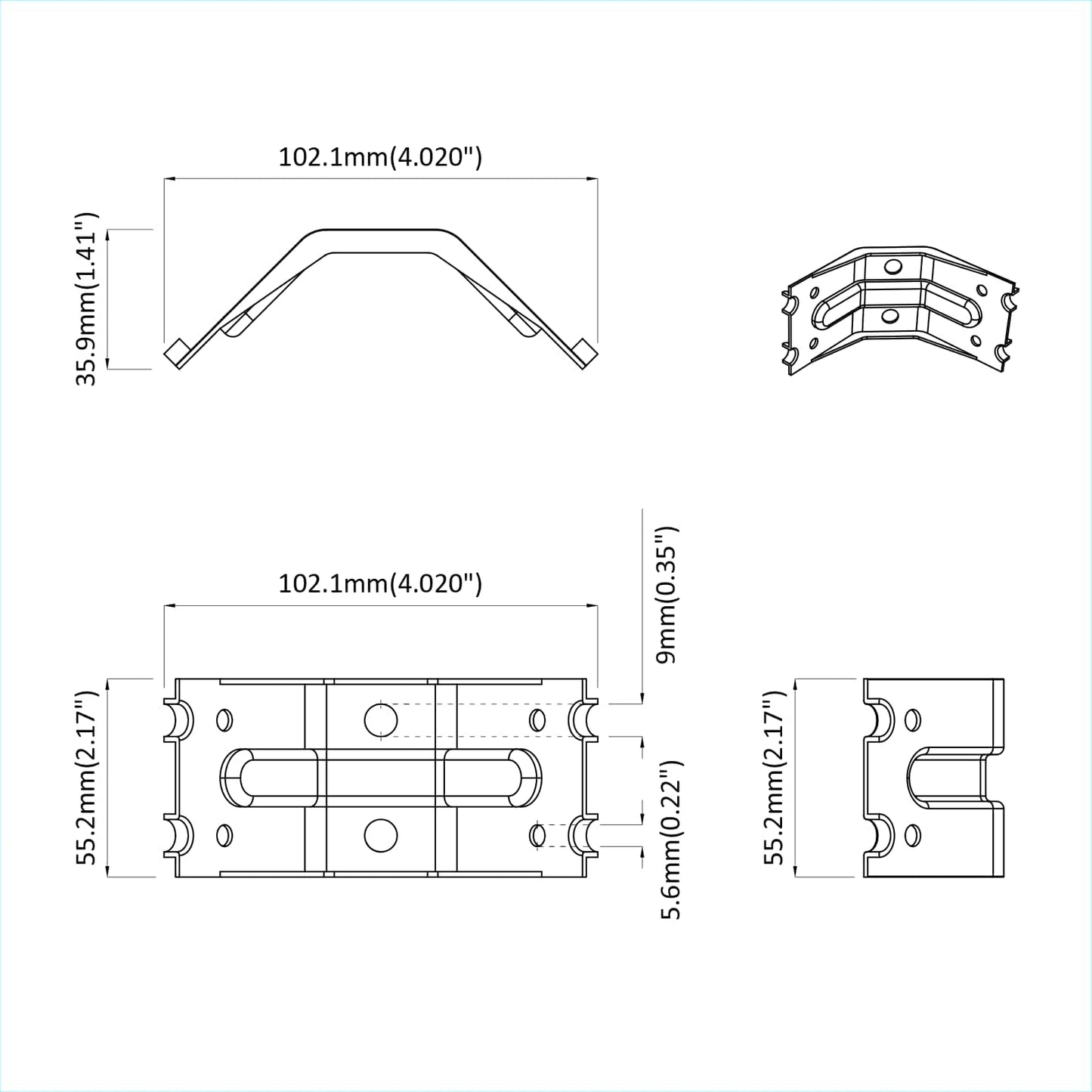 Supporto 12 pcs Zincato 106 x 55 x 1,5mm Acciaio | homemem39