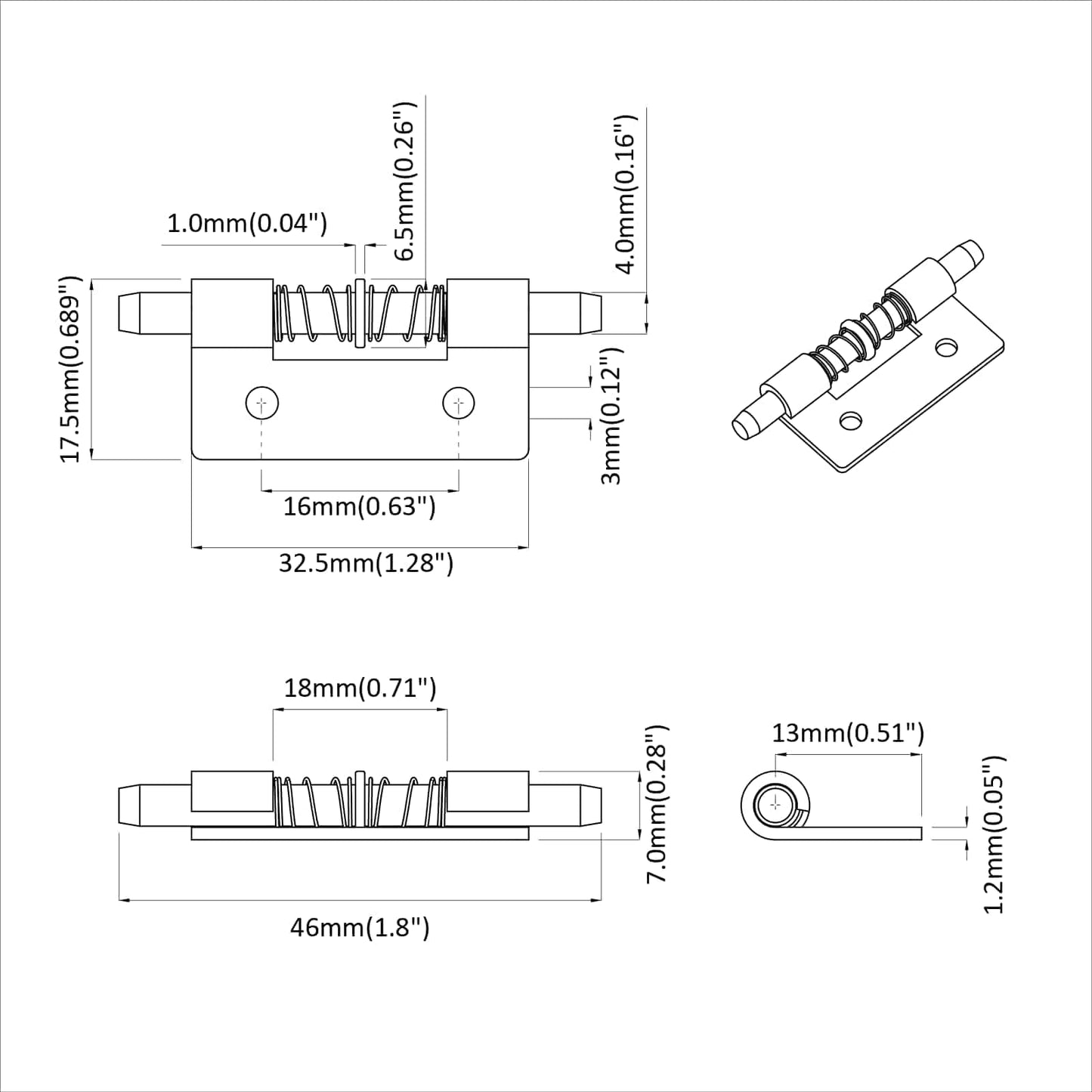 Chiusura 2 pcs Argento 46 x 17 x 1,2 mm Acciaio | homemem39