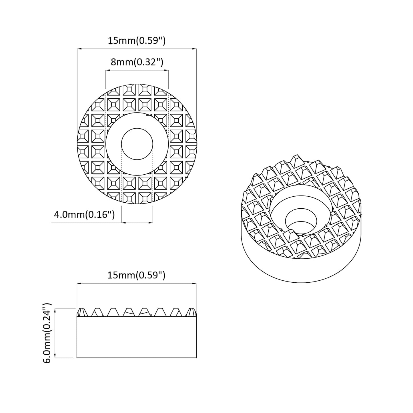Protectori per Gambe di Sedia 12 pcs Trasparente Ø 15 x 16 mm | homemem39