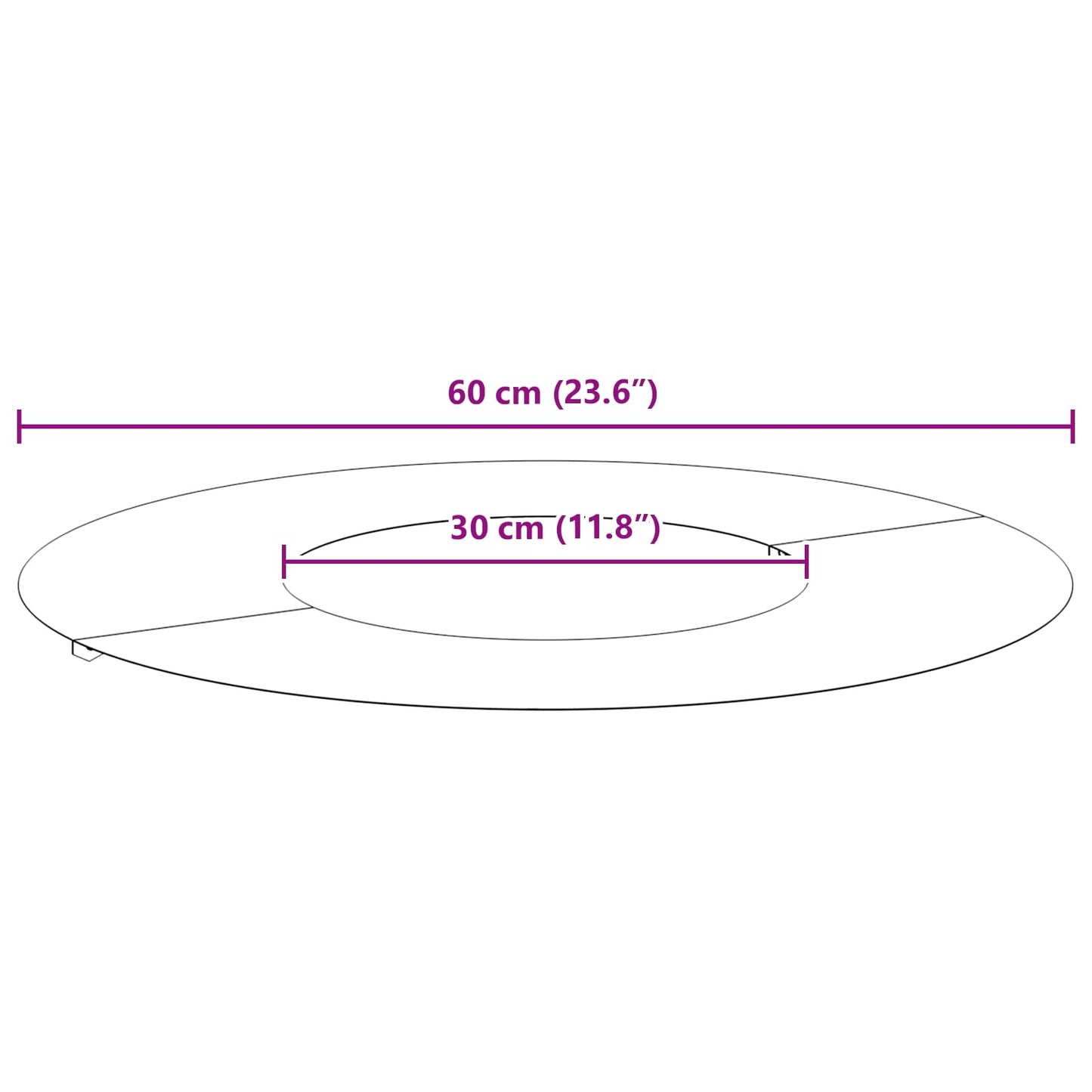 adatto per Anelli d'Albero Piatto 5 pcs Marrone Ø30 / 60 cm