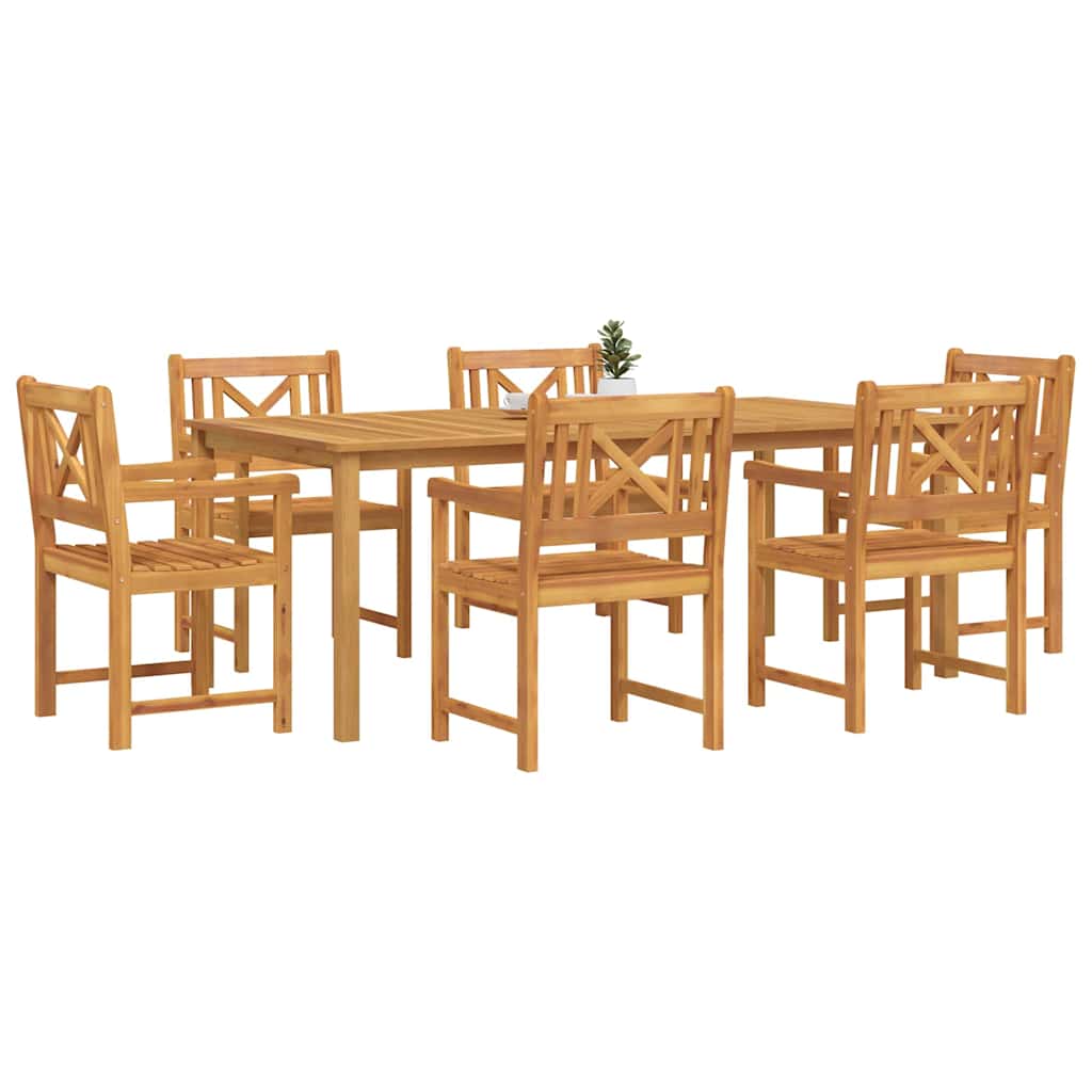 Set da Pranzo per Giardino 7 pcs Marrone | homemem39