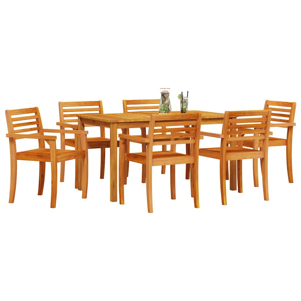 Set da Pranzo per Giardino 7 pz Marrone - homemem39