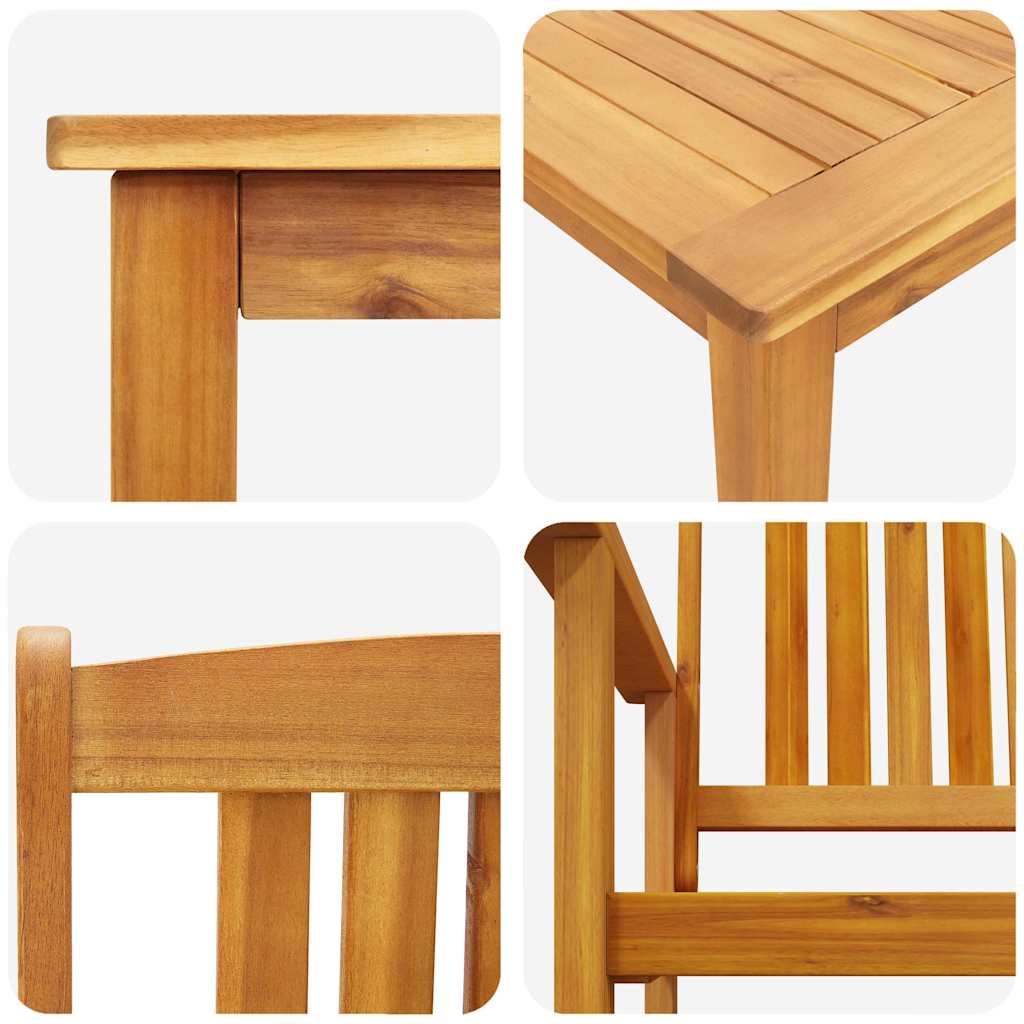 Set da Pranzo per Giardino 5 pcs Marrone