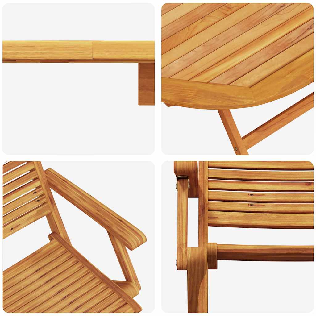 Set da Pranzo per Giardino 5 pcs Marrone