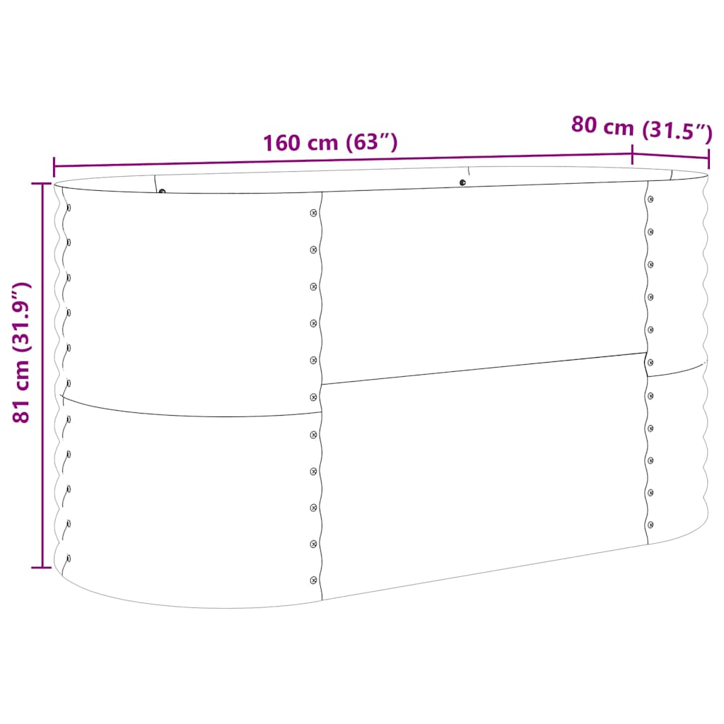 Letto Rialzato Marrone 160 x 80 x 81 cm Acciaio