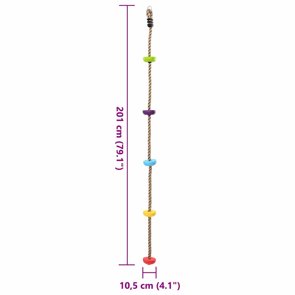 Fune da arrampicata Multicolore 10,5 x 10,5 x 201 cm Poliestere