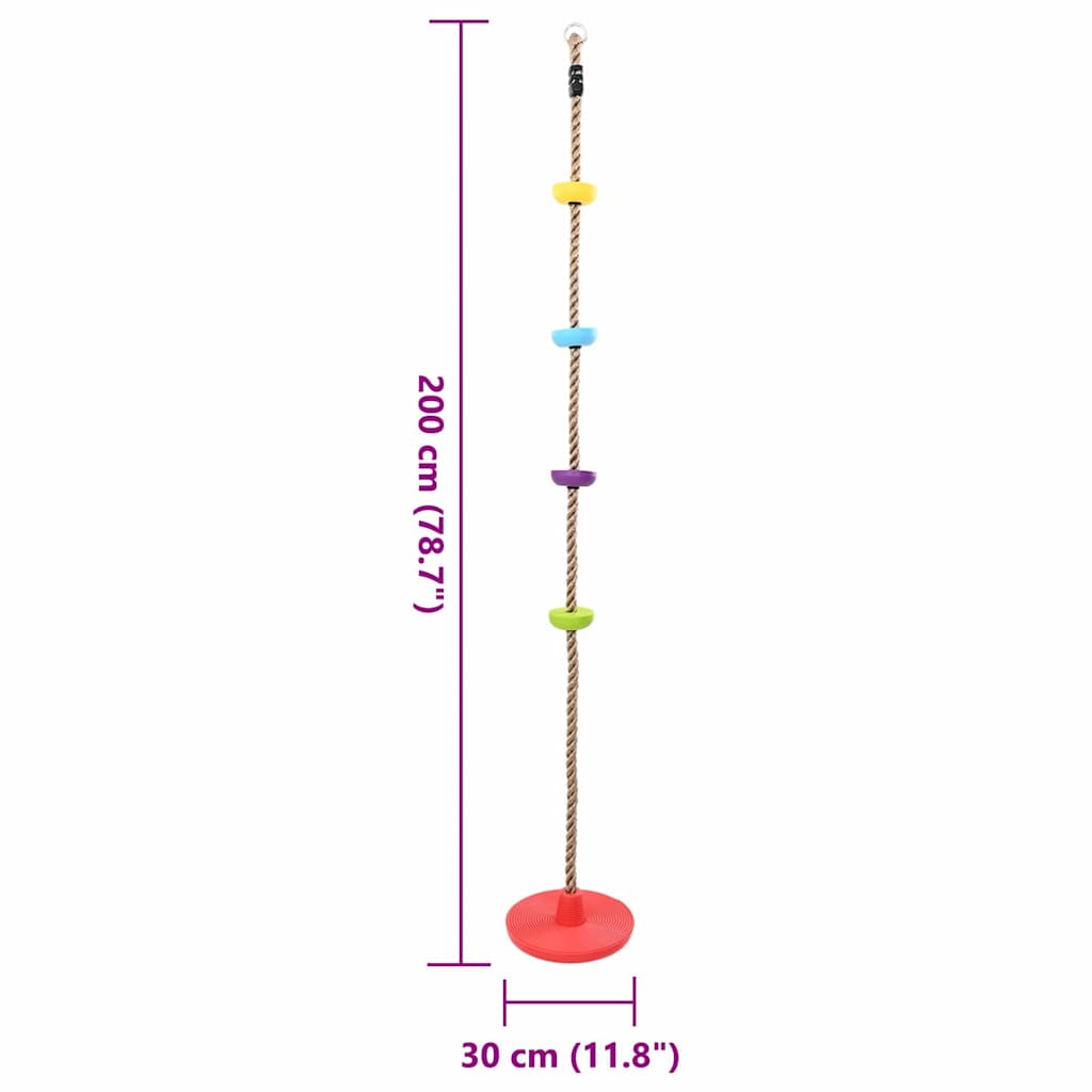 Fune da arrampicata Multicolore 30 x 30 x 200 cm Plastica | homemem39