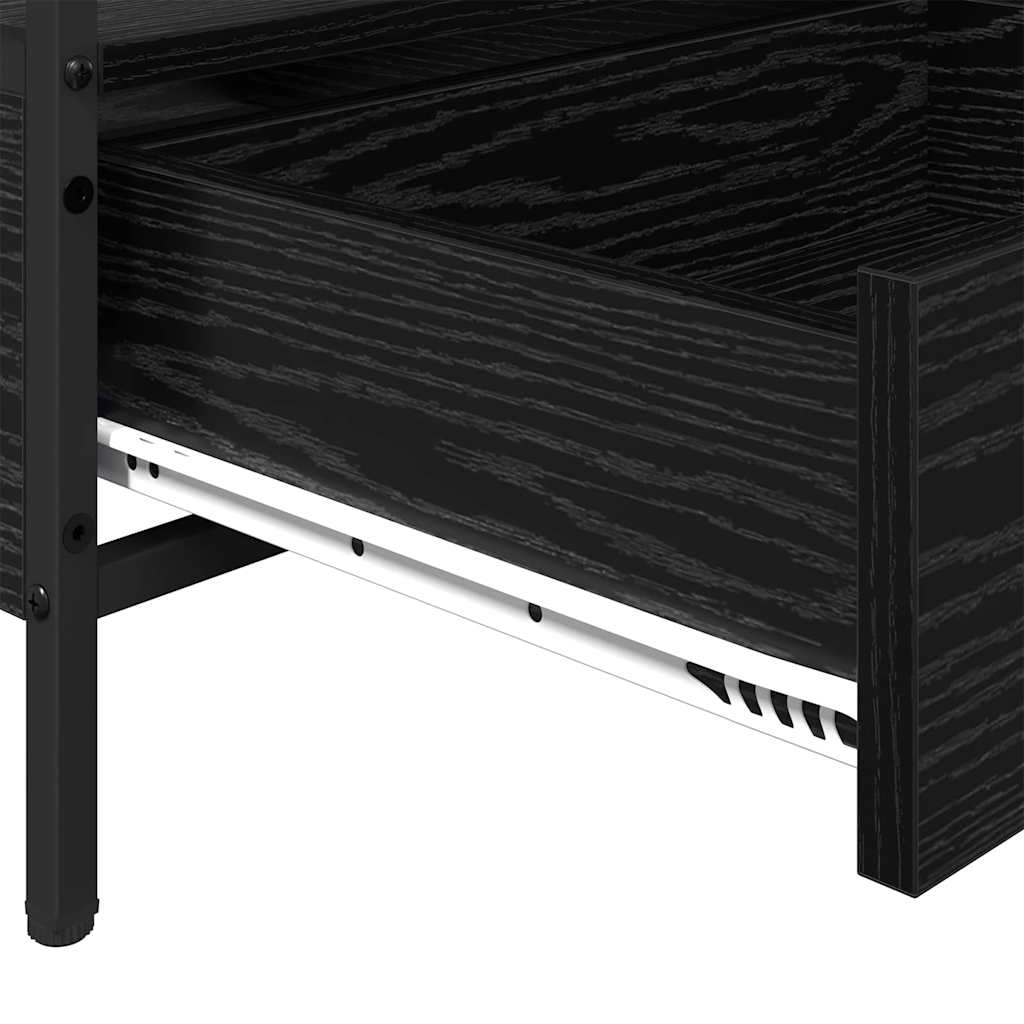 Tavolino da salotto with Drawer Rovere nero 100 x 51 x 45 cm