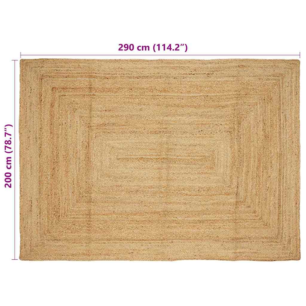 Tappeto da Area Beige 200 x 290 cm Juta - homemem39