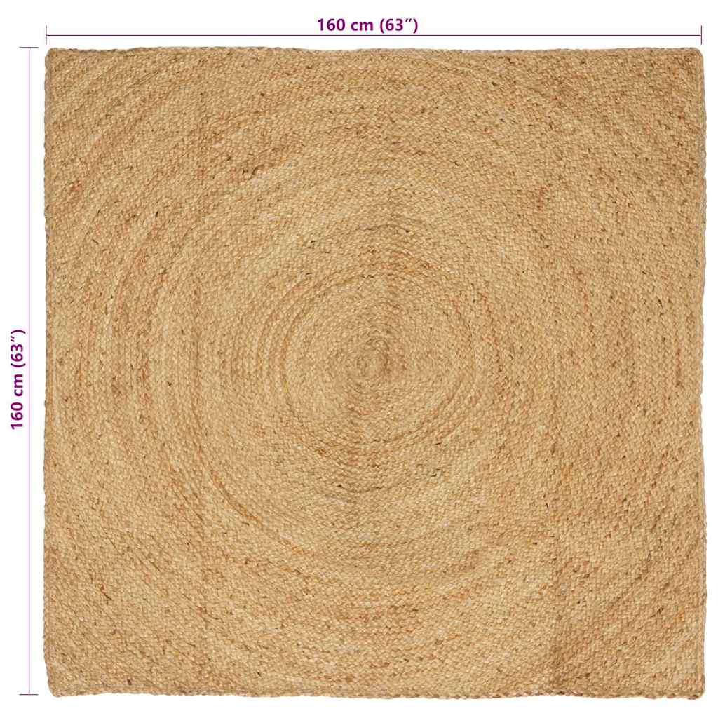 Tappeto Marrone 160 x 160 cm Juta