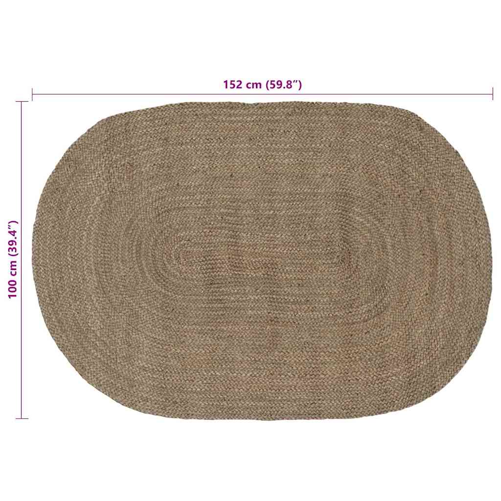 Tappeti per area Grigio 100 x 152 cm Juta | homemem39