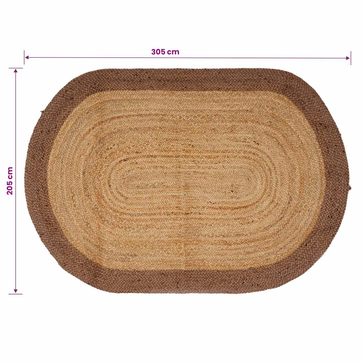 Tappeto da Area Grigio 205 x 305 cm Juta | homemem39