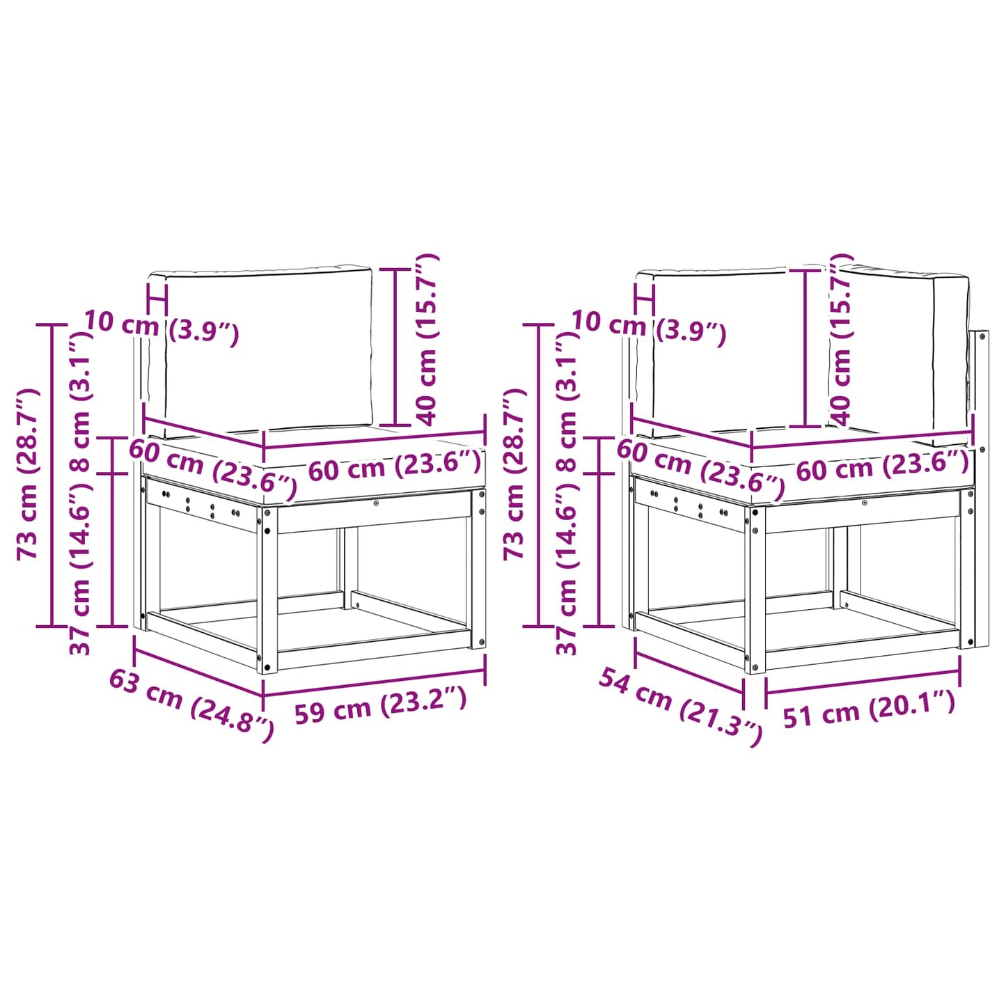 Set di divani da esterno con cuscino 9 pcs Naturale e Antracite