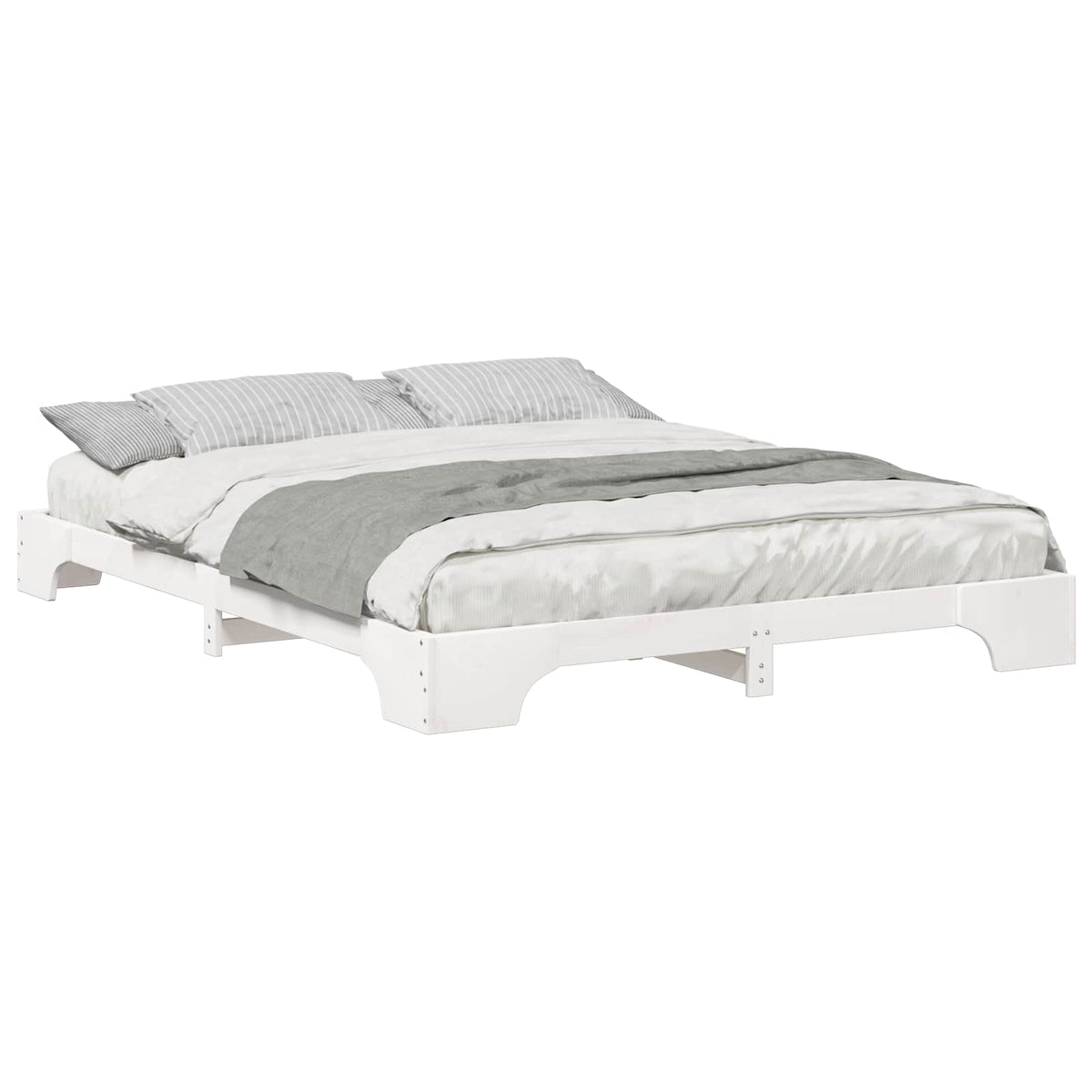 Struttura del letto Bianco 160 x 210 cm Pino massello | homemem39