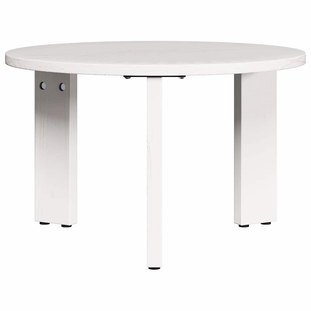Tavolino da salotto 2 pcs Bianco Legno massello di pino