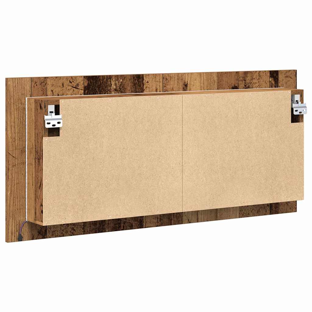 Armadio Specchio LED Legno vecchio 100 x 12 x 45 cm | homemem39