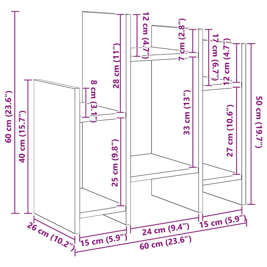 Mobile laterale Legno vecchio 60 x 26 x 60 cm Legno multistrato