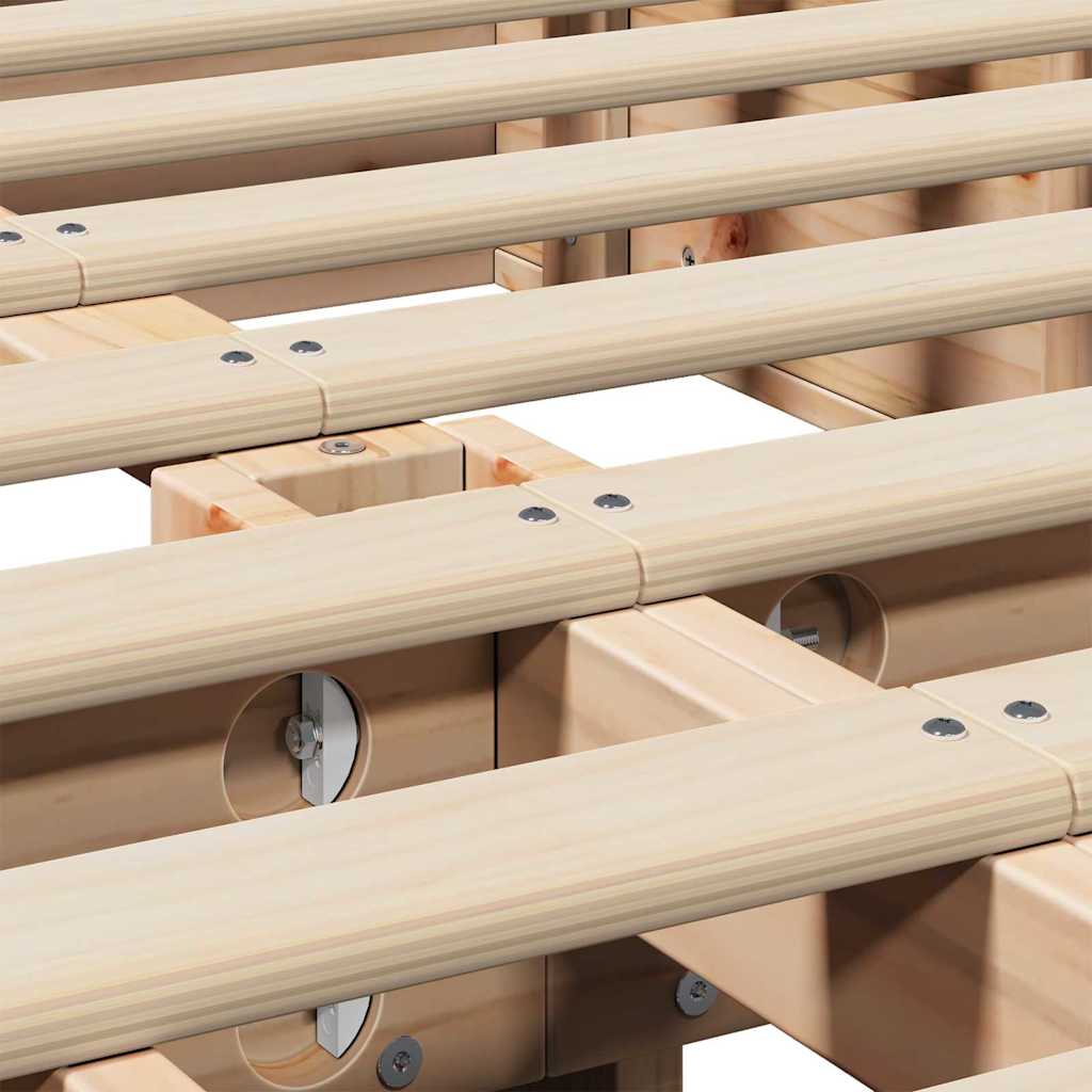 Struttura del letto Marrone 160 x 200 cm Pino massello