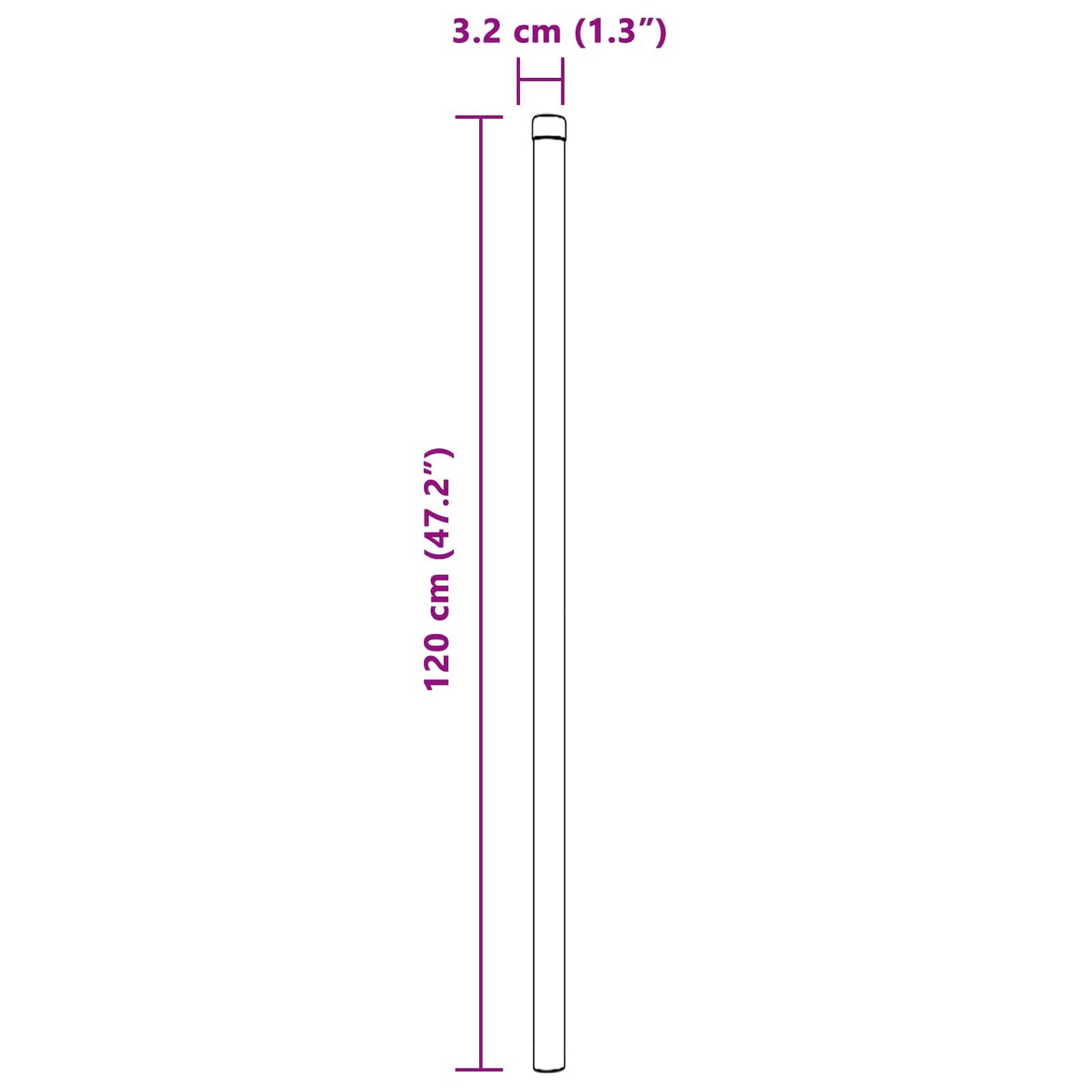 Palo della recinzione 2 pcs Grigio 120 cm