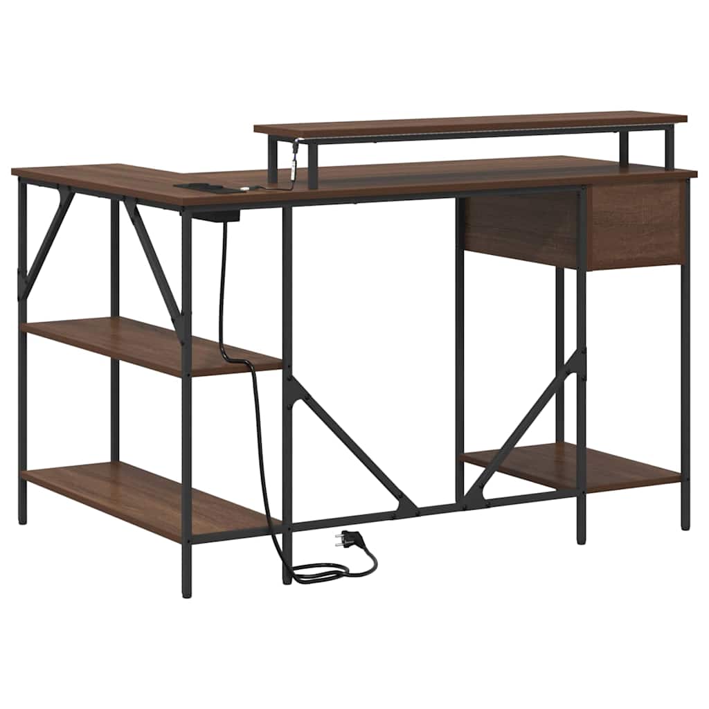 Scrivania Rovere Marrone 120 x 79 x 86,5 cm Legno multistrato | homemem39