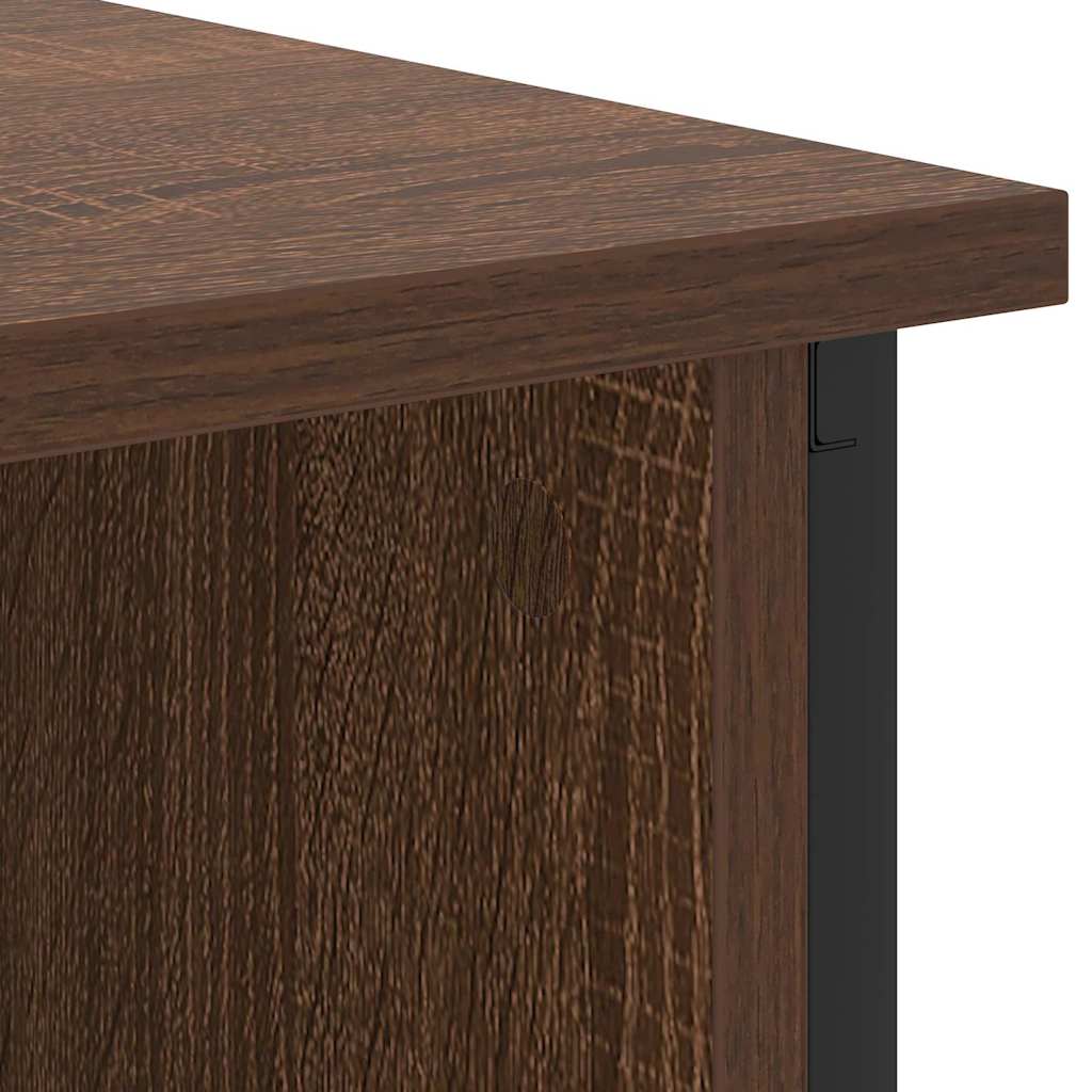 Armadio da Notte 2 pcs Rovere Marrone 38 x 31 x 61 cm | homemem39