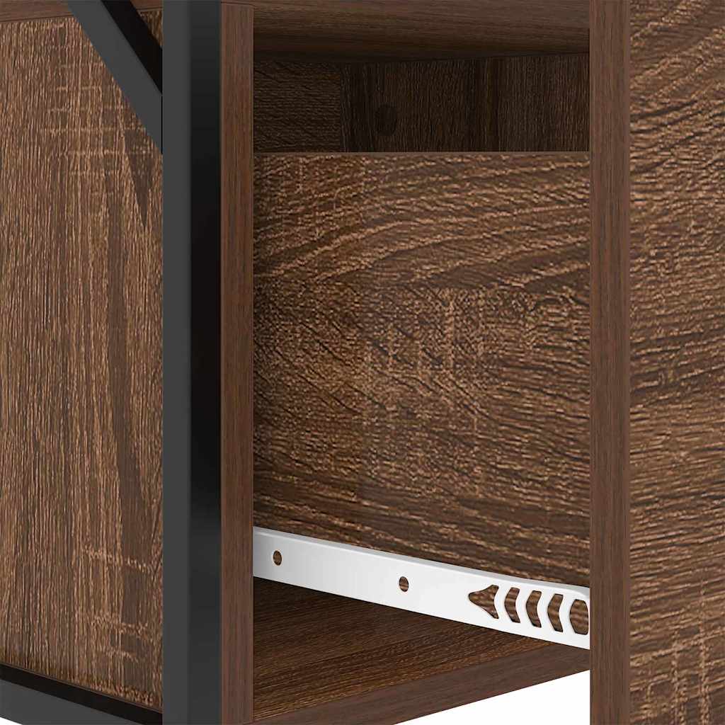 Armadio da Notte con cassetto Rovere Marrone 40 x 31 x 60 cm | homemem39