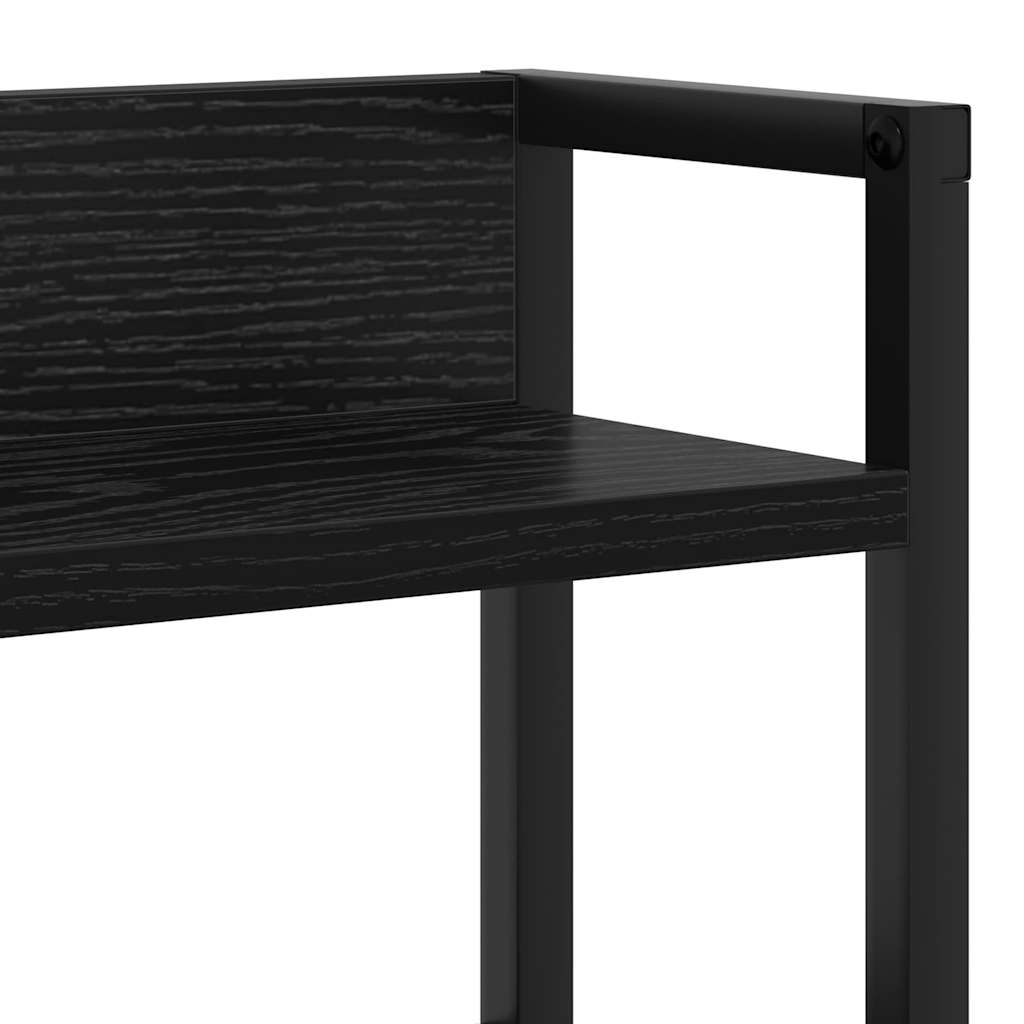 Testata contenitore Rovere nero 80 cm Legno multistrato