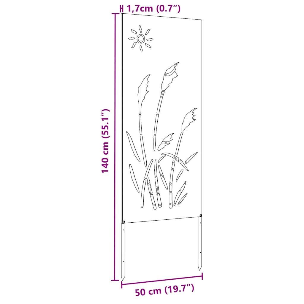 Schermo per privacy in giardino Traforo Argento 50 x 140 cm