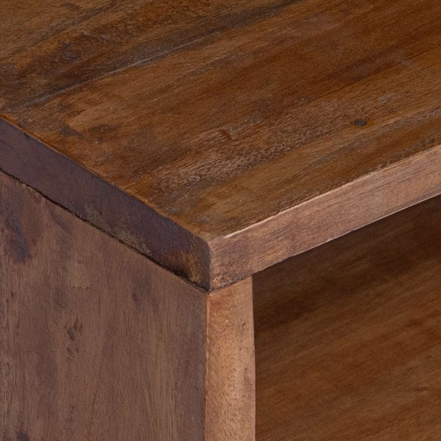 Tavolo Accent 3 pcs Marrone Legno di Mogano Massello