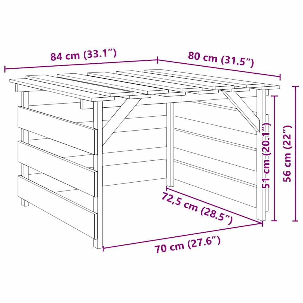 Garage per robot tagliaerba Marrone 84 x 80 x 56 cm - homemem39