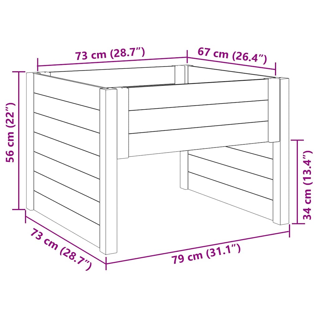 Garage per robot tagliaerba Marrone 73 x 67 x 56 cm - homemem39