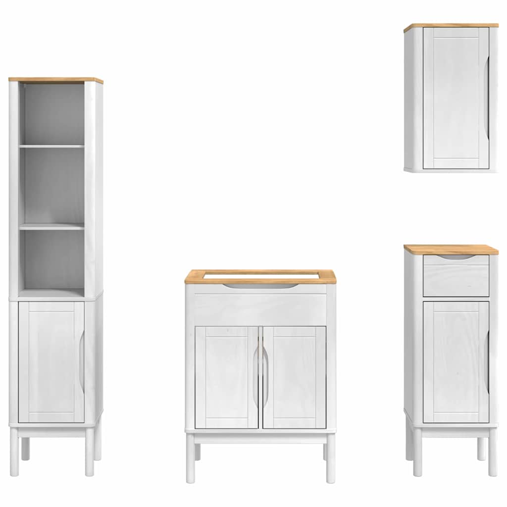 Set di mobili per il bagno con cassetto FLORO 4 pcs Bianco