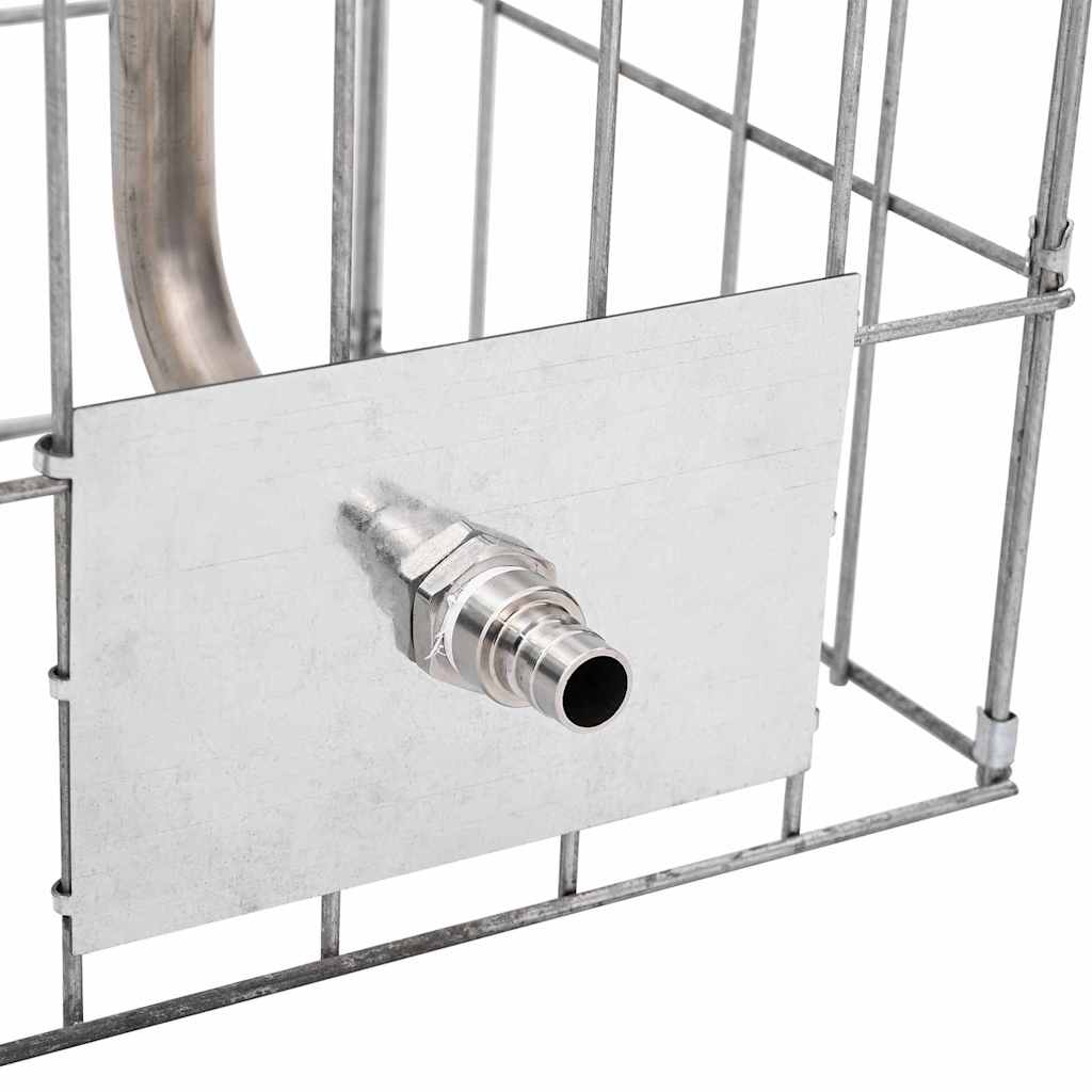 Colonna Gabion Argento 25 x 25 x 100 cm Acciaio inossidabile - homemem39