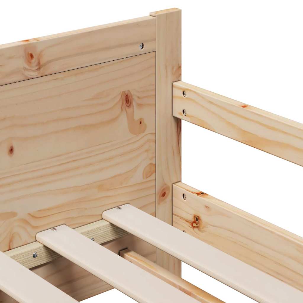 Struttura del letto Marrone 80 x 200 cm Pino massello