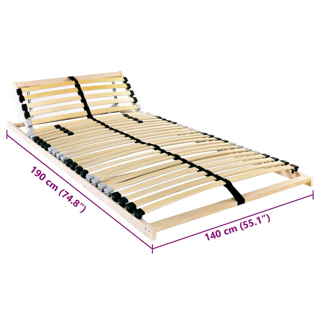 Base a doghe Marrone 140 x 190 cm Legno massello di faggio | homemem39