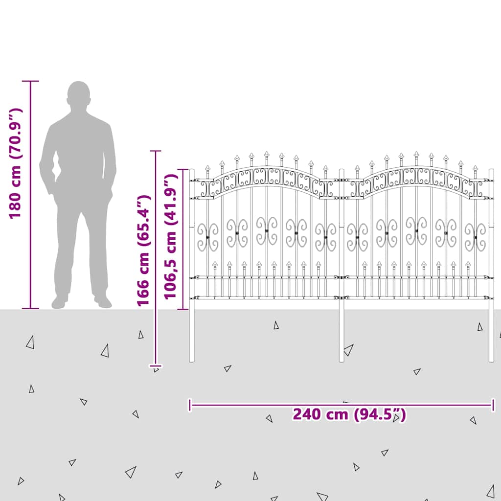 Recinzione per Giardino KAMPEN 240 x 166 cm Mesh Bianco