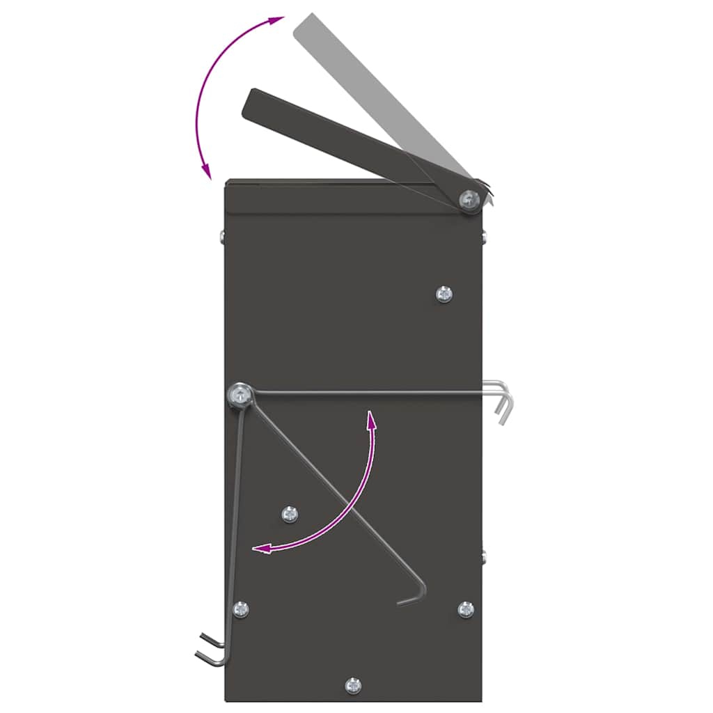 Mangiatore per conigli Nero 12,5 x 12,5 x 25 cm