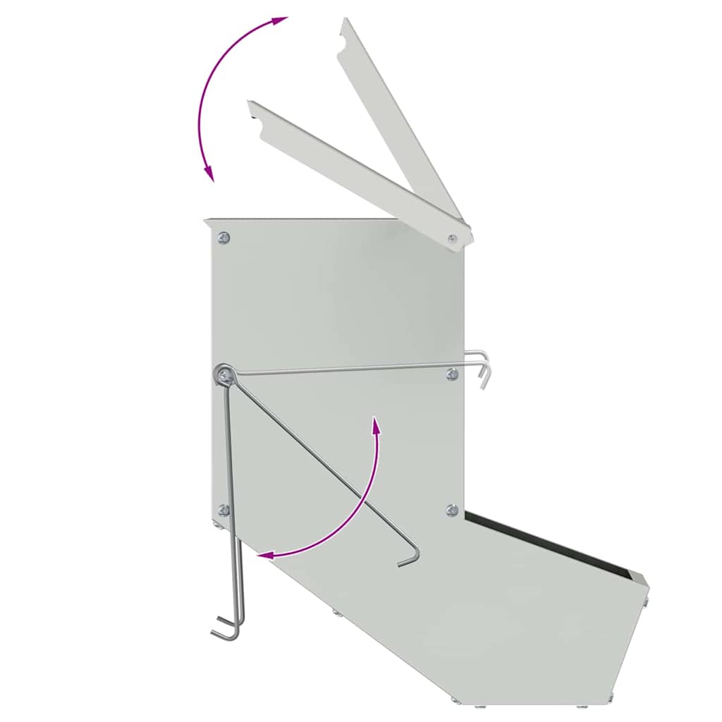 Mangiatore per conigli Argento 12,5 x 26 x 28,5 cm | homemem39