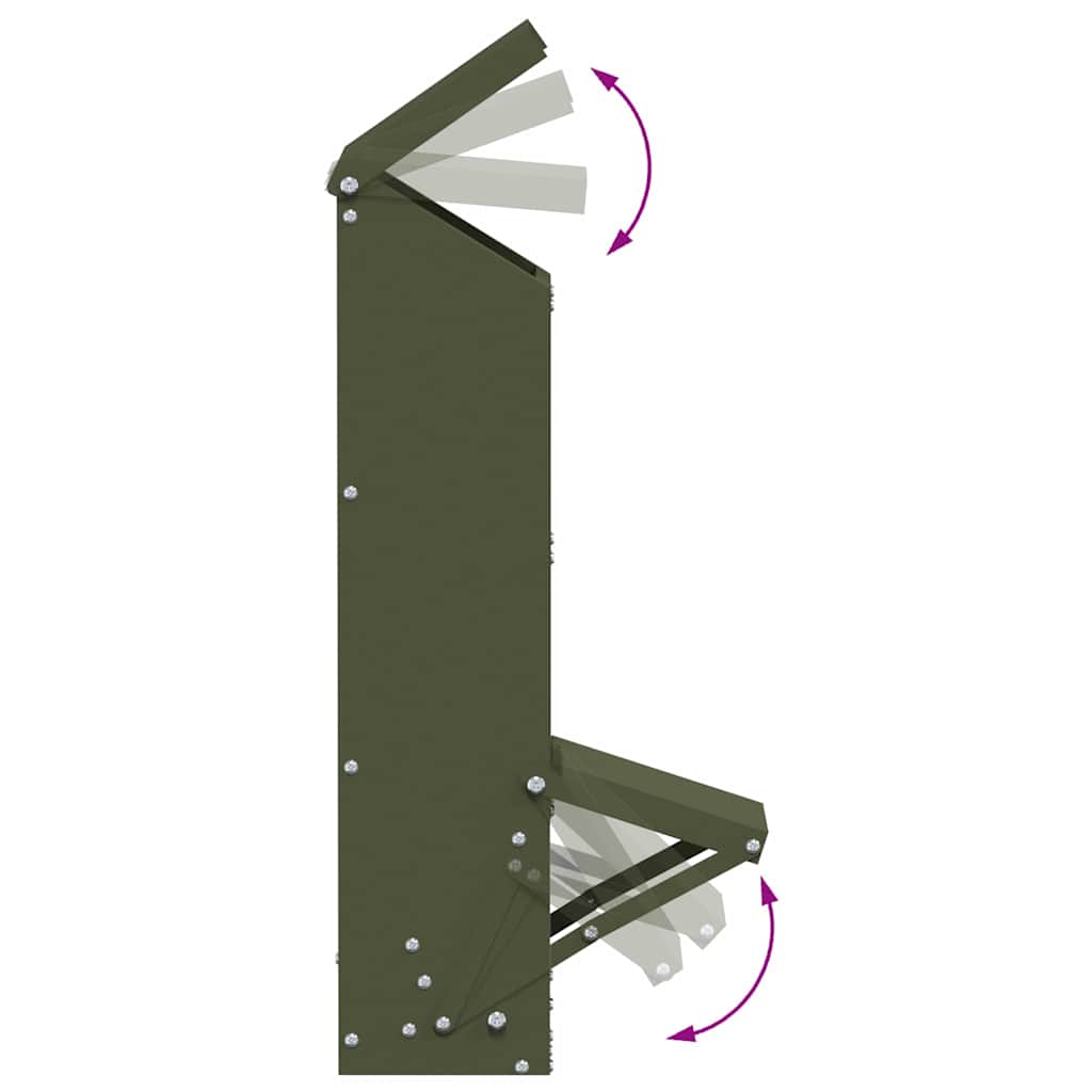 Feeder per pollo Verde oliva 13 x 12 x 51 cm