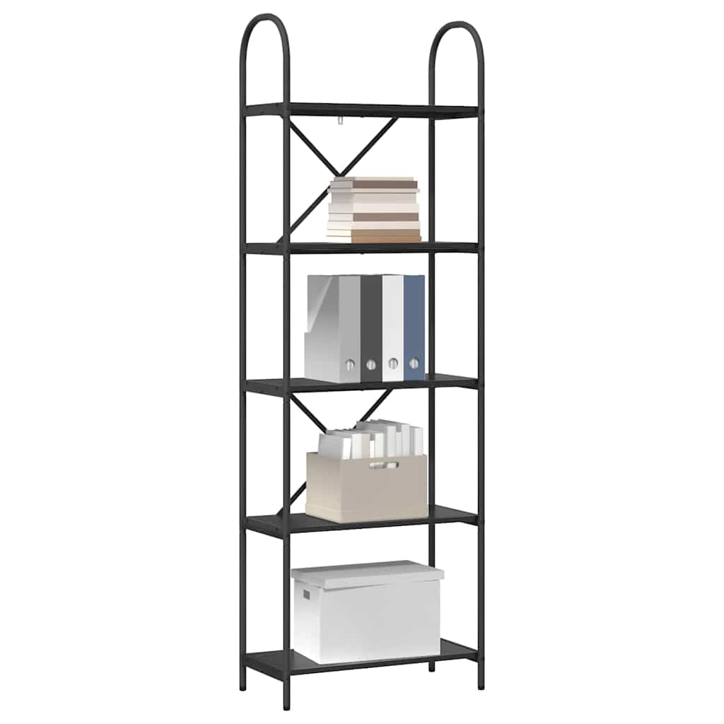 Libreria Rovere Nero 60 x 30 x 183 cm Legno multistrato | homemem39