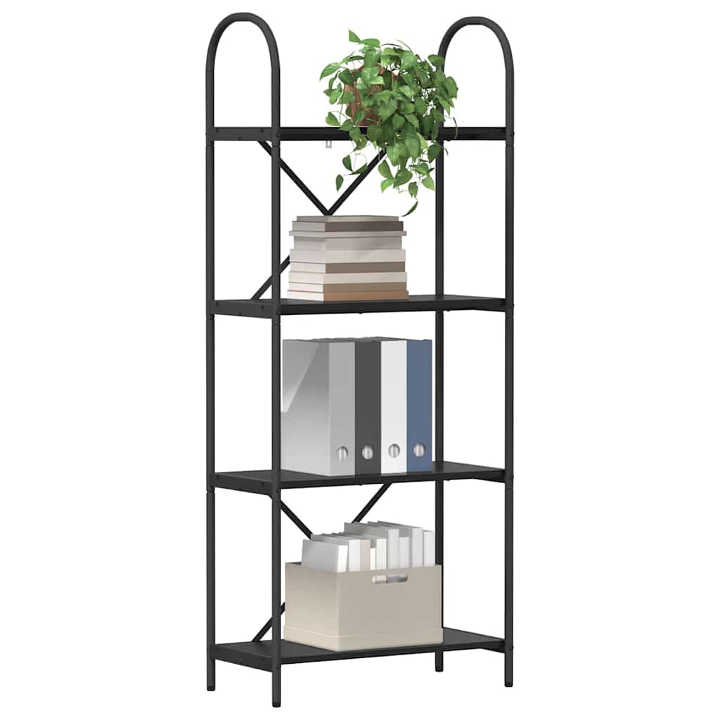 Libreria Rovere Nero 60 x 30 x 146 cm Legno multistrato | homemem39