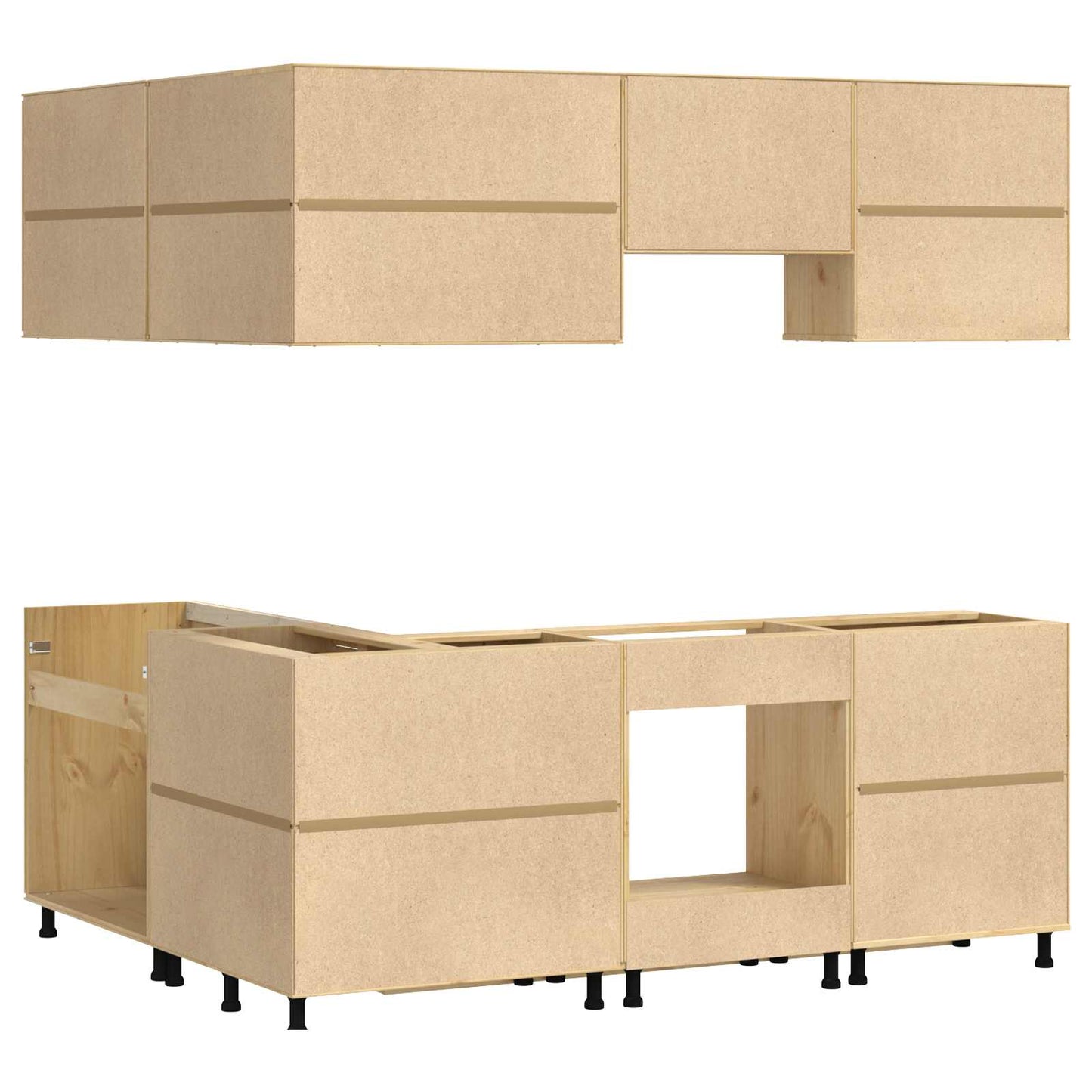 Armadietto con porta SKI 8 pcs Marrone Miele Pino massello | homemem39