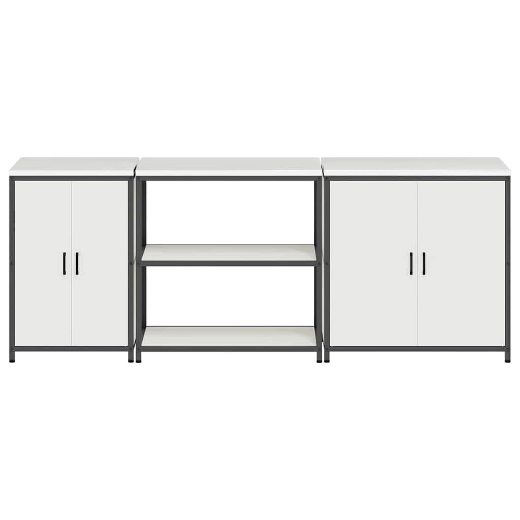 Set di Stoccaggio per Cucina Altro 3 pcs Bianco Acciaio