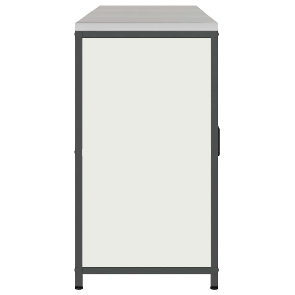 Set di Stoccaggio per Cucina con porta 3 pcs Bianco Acciaio