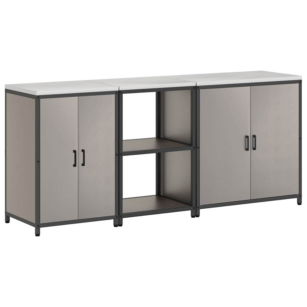 Set di Stoccaggio per Cucina con lo scaffale 3 pcs Ruggine | homemem39