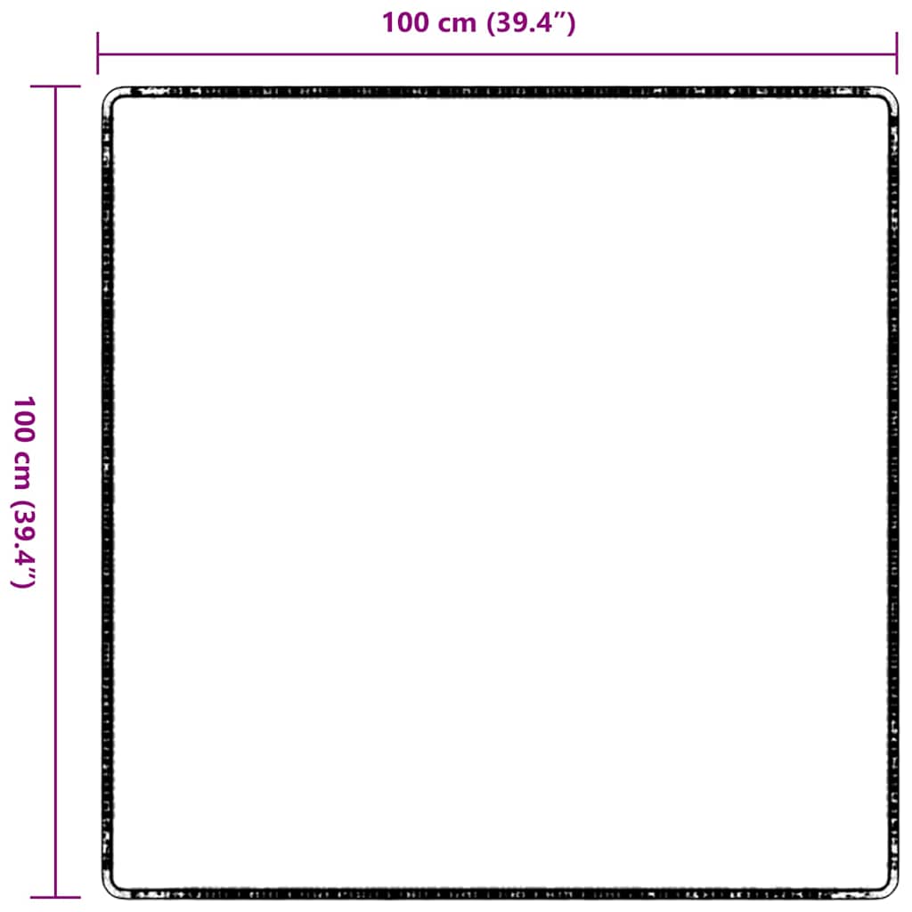 Runner in Moquette Grigio chiaro 100 x 100 cm