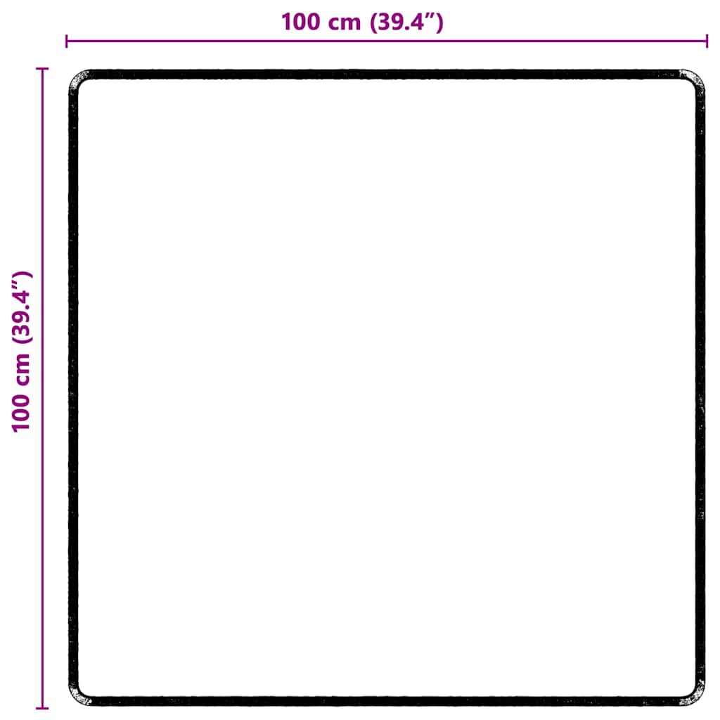 Runner in Moquette Grigio 100 x 100 cm 100% Polipropilene Tuft