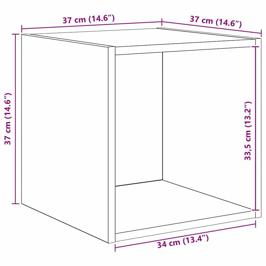 Set di mobili TV 2 pcs Rovere Nero Legno multistrato